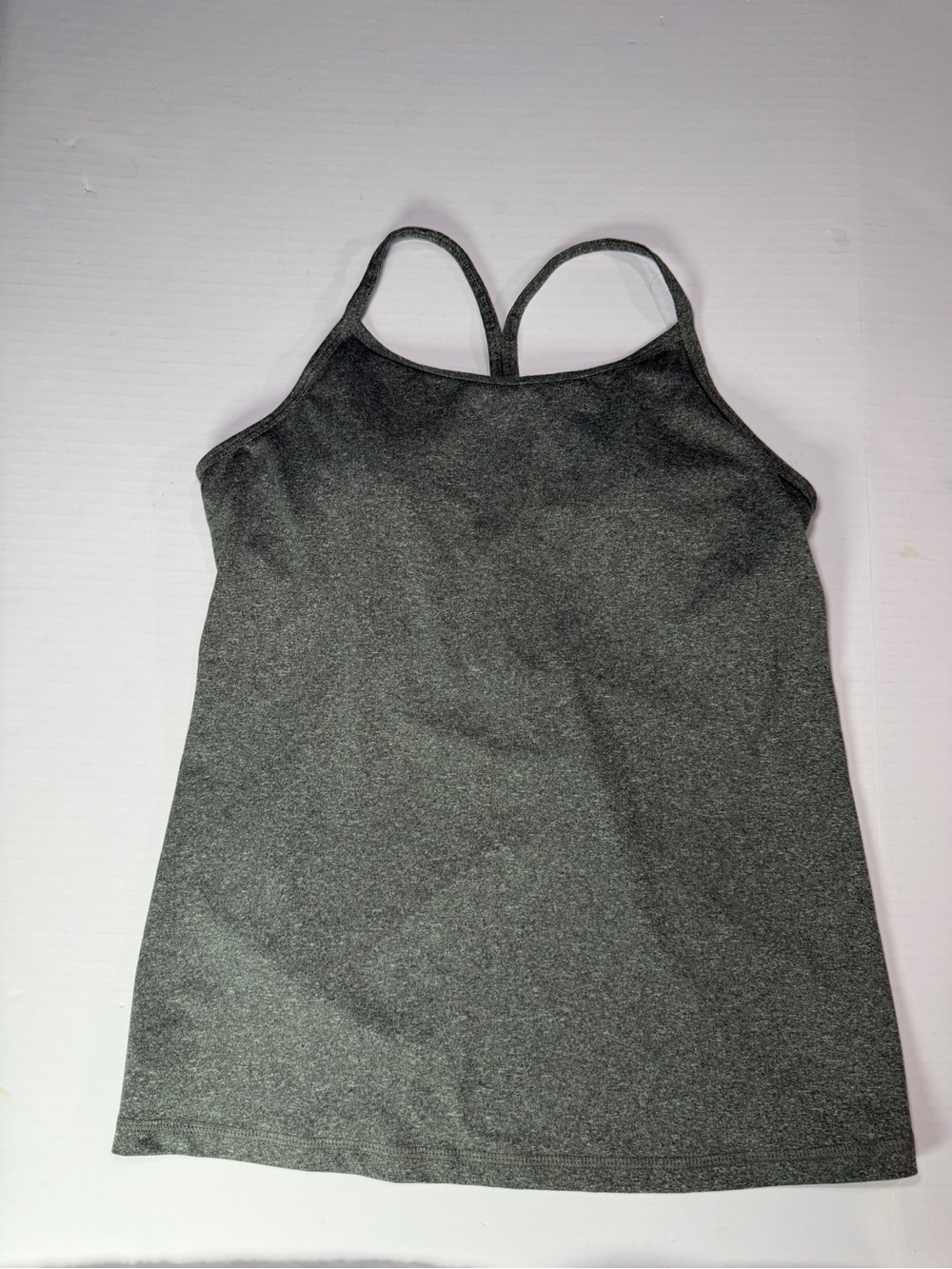 MTA Sport Gray Athletic Tank with Subtle Logo with built in bra padding